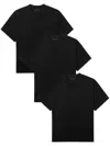 Essentials V-neck T-shirt (pack Of Three) In Schwarz