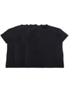 Essentials V-neck T-shirt (set Of Three) In 黑色