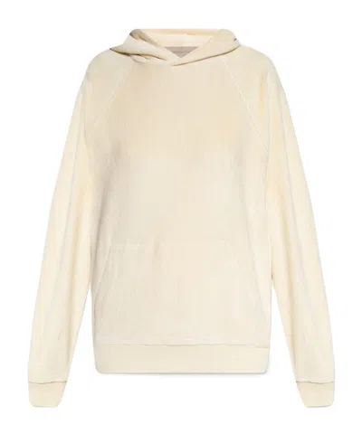 Essentials Velour Cotton-blend Hoodie In White
