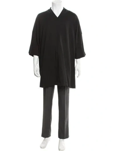 Pre-owned Essentials V-neck Short Sleeve T-shirt In Black