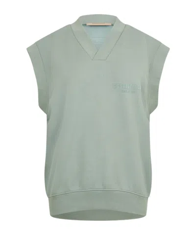 Essentials V-neck Sports Vest In Gray