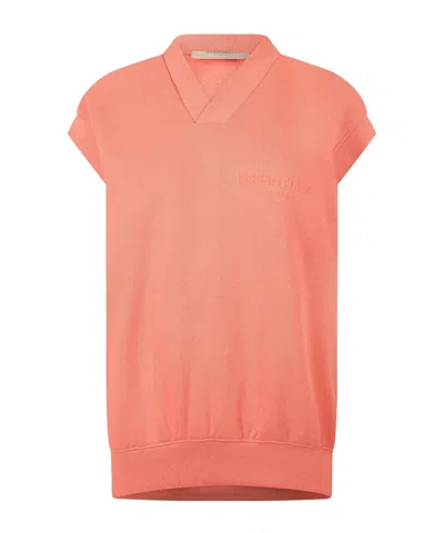 Essentials V-neck Sports Vest In Pink