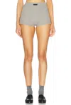 Essentials Waffle-knit Shorts In Dark Heather