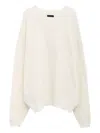 Essentials Waffle Crew-neck Sweater In White