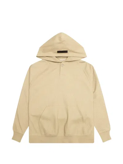 Essentials Kids' Waffle Henley Hoodie In Neutral