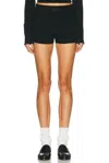 Essentials Waffle Knit Boxer Short In Black