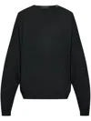 Essentials Waffle-knit Sweater In Black