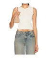 Essentials Waffle Knit Tank Top In White