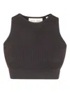 Essentials Waffle-knit Top In Black
