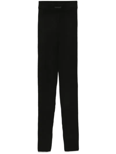 Essentials Waffle Leggings In Black
