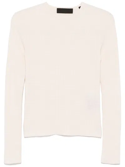 Essentials Waffle Long Sleeve Shirt In Beige