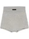Essentials Waffle-knit Shorts In Grey