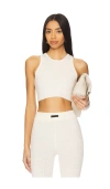 Essentials Waffle Tank Top In White