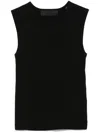 Essentials Waffle Tank Top In Black