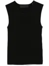 Essentials Waffle Tank Top In Black