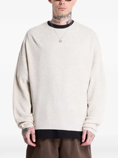 Essentials Waffle-knit 90s Sweater In White