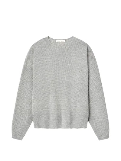 Essentials Waffle-knit Dropped-shoulder Sweater In Animal Print
