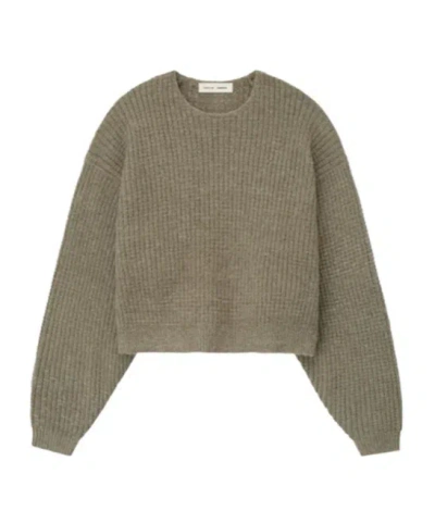 Essentials Waffle-knit Sweater In Green