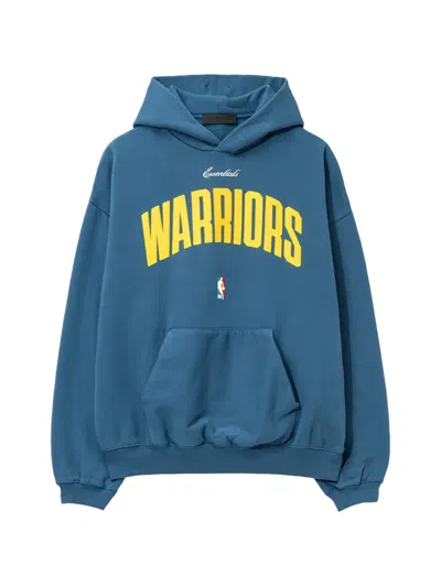 Essentials Warriors Jersey Hoodie In Blue