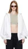 Essentials Zipper Hooded Sweatshirt In White
