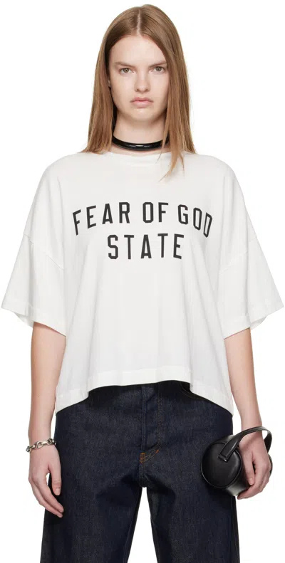 Essentials ホワイト ボクシー Tシャツ In White