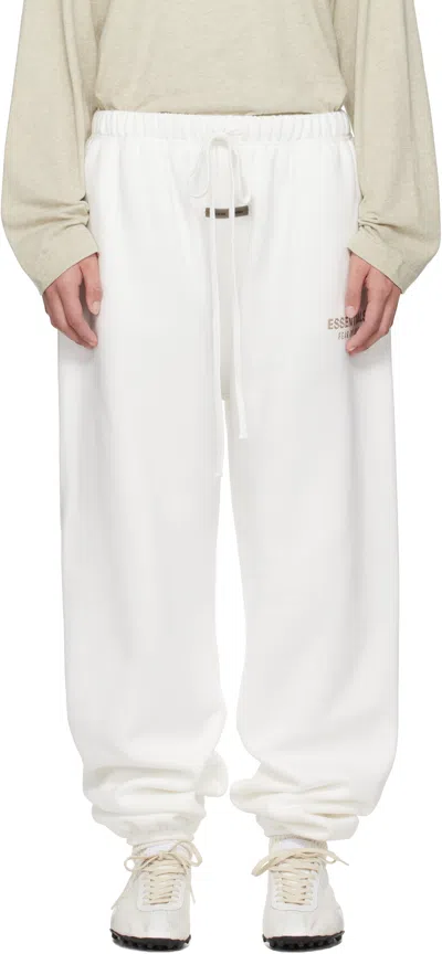ESSENTIALS WHITE CLASSIC SWEATPANTS