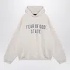Essentials Off-white Printed Logo Hoodie In Green