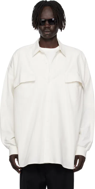 Essentials Oxford Cloth Long-sleeve Shirt In White