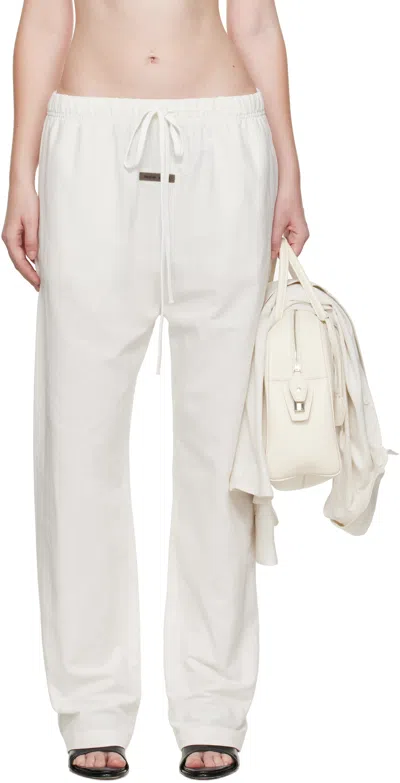 ESSENTIALS WHITE RELAXED LOUNGE PANTS