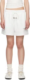 Essentials White Soccer Fleece Shorts
