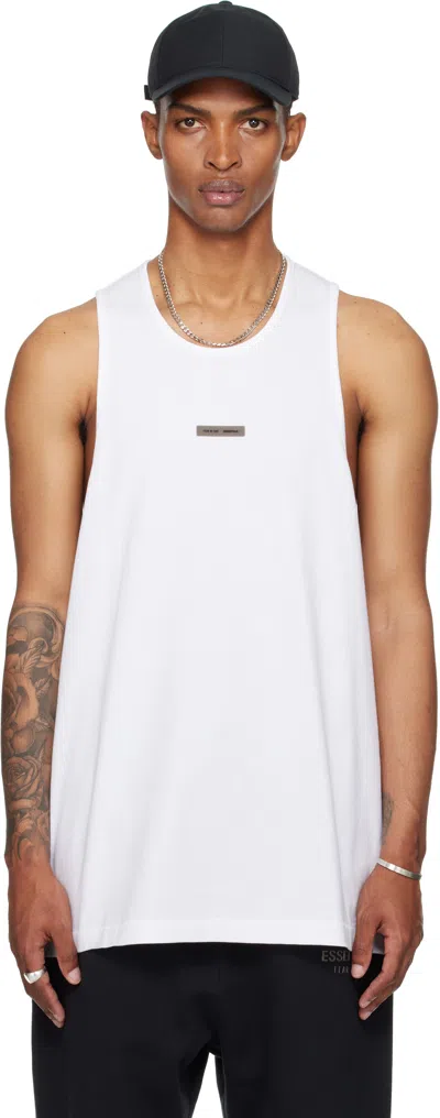 Essentials White Vintage Fit Tank Top