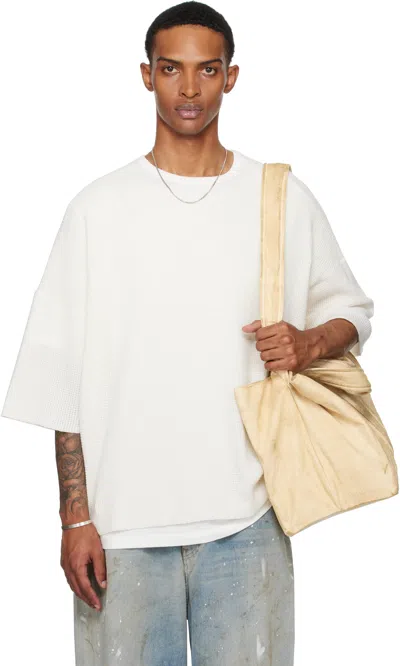 Essentials White Waffle Short Sleeve T-shirt
