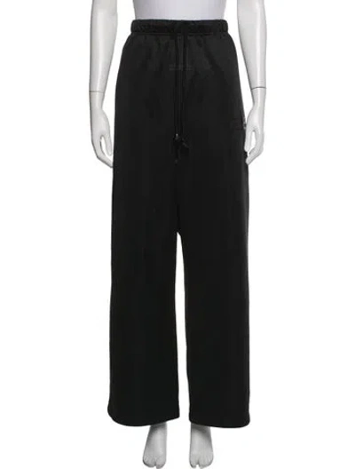 Pre-owned Essentials Wide Leg Pants In Black
