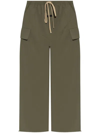 Essentials Wide-leg Trousers In Green