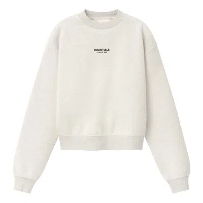 Essentials (wmns) Fear Of God  Classic Crewneck Sweatshirt 'oatmeal Heather' In White