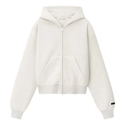Essentials (wmns) Fear Of God  Fw26 Classic Zip-up Hoodie 'oatmeal Heather' In White