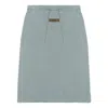 Essentials Blue Drawstring Midi Skirt In Blue