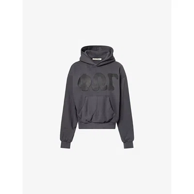 Essentials Womens 90s Classic-fit Cotton-fleece Hoody Washed Iron Grey