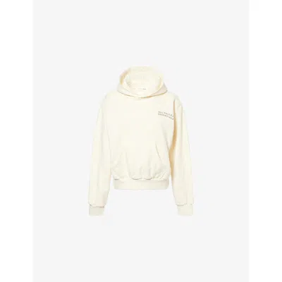 Essentials Womens 90s Classic-fit Cotton-fleece Hoody Washed Ivory Xs