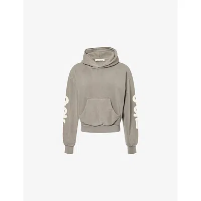 Essentials Womens 90s Classic-fit Cotton-fleece Hoody Washed Seal