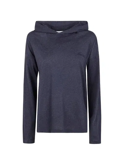Essentials "womens Classic Fit" Hooded Long Sleeve In Blue