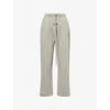 Essentials Womens Concrete Heather Drawstring Relaxed-fit Cotton-blend Jogging Bottoms Xs In Gray
