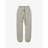 Essentials Womens Concrete Heather Logo-embellished Cotton-blend Jogging Bottoms In Gray