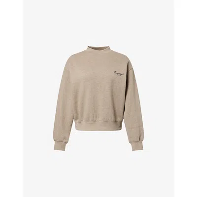 Essentials Womens Fear Of God  Classic Crewneck Cotton-blend Sweatshirt In Purple