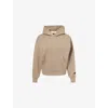 Essentials Womens Homestead Heather Relaxed-fit Embossed-logo Cotton-blend Hoodie Xs In Brown