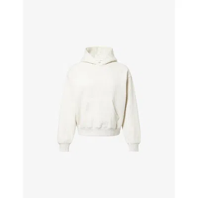 Essentials Womens Fear Of God  Classic Logo-print Cotton-blend Hoody In White