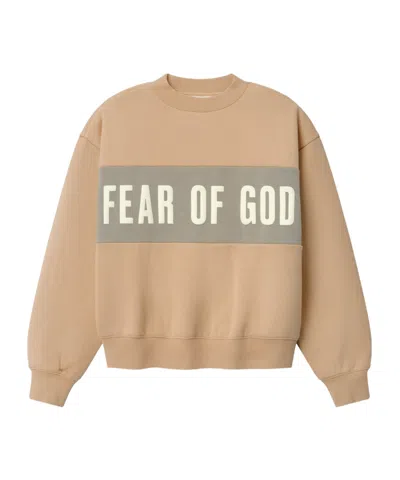 Essentials Womens Paneled Classic Sweatshirt In Brown