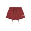 Essentials Womens Running Short In Burgundy