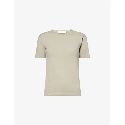 Essentials Womens Slim-fit Classic Stretch-rib T-shirt Seal Xl In Gray
