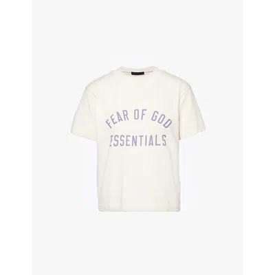 ESSENTIALS WOMENS FEAR OF GOD ESSENTIALS TRI-BLEND ROUND-NECK COTTON-BLEND T-SHIRT